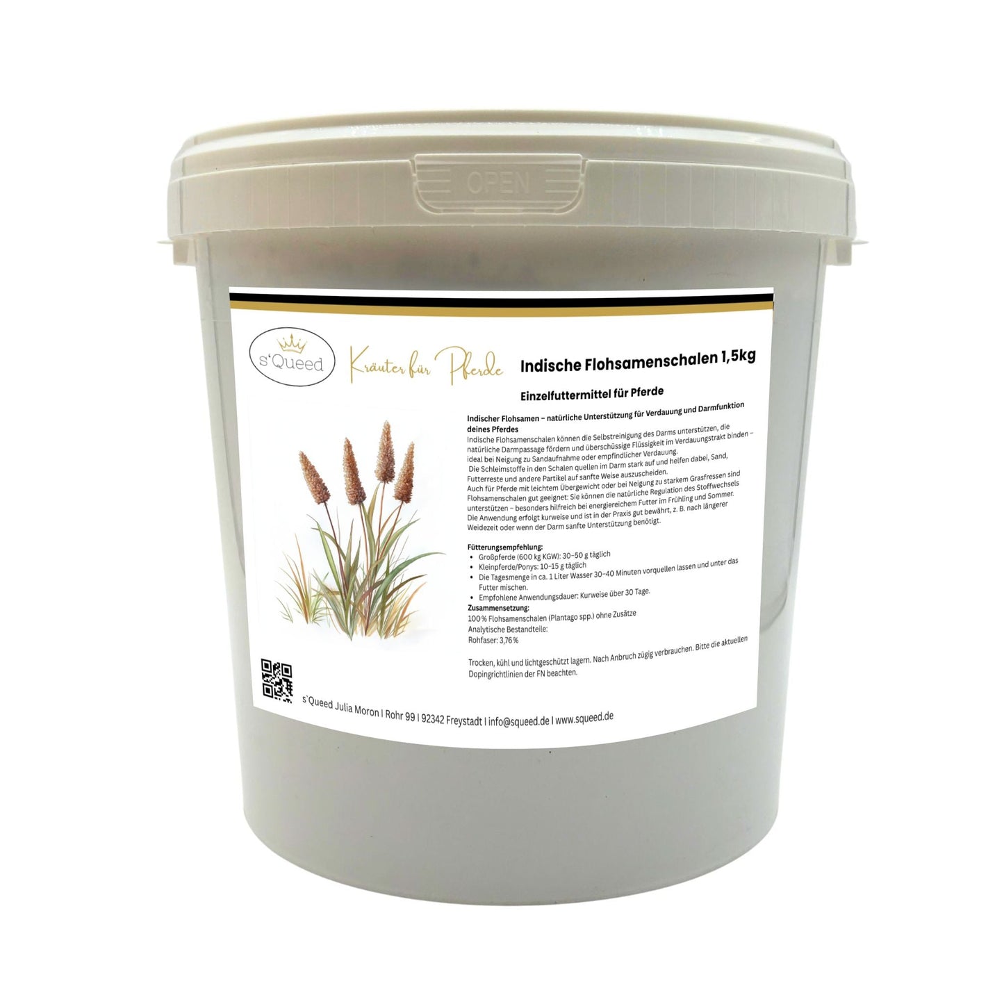 Flohsamenschalen Pferd 1,5 kg - bei Kotwasser und empfindlicher Verdauung