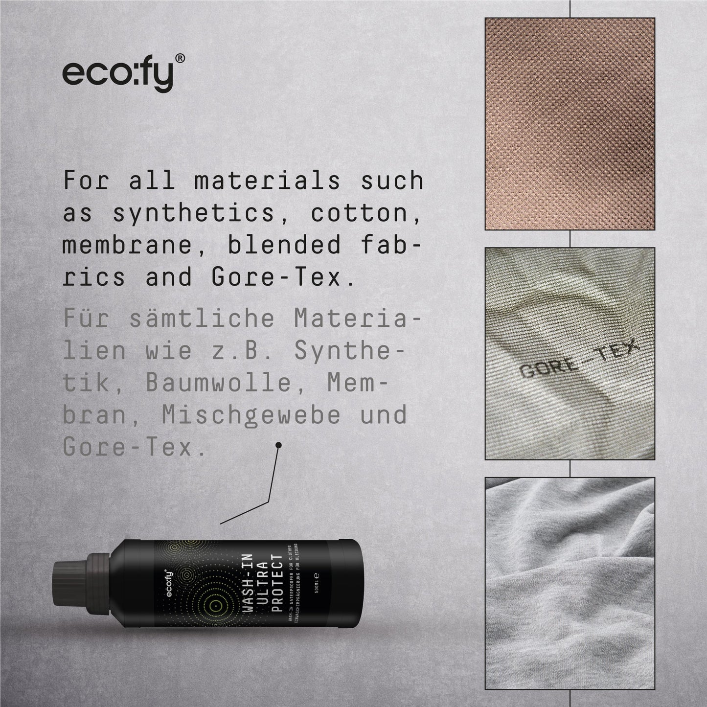 eco:fy - Wash-In Ultra Protect Einwaschimprägnierung für Outdoor- & Funktionskleidung