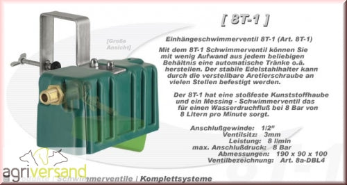 Einhängeweideventil / Autotanker als Tränke für jeden Behälter auf der Weide