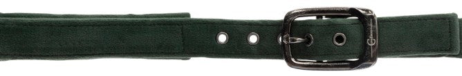 Halfter Samt grün inklusive Strick mit Panikhaken,