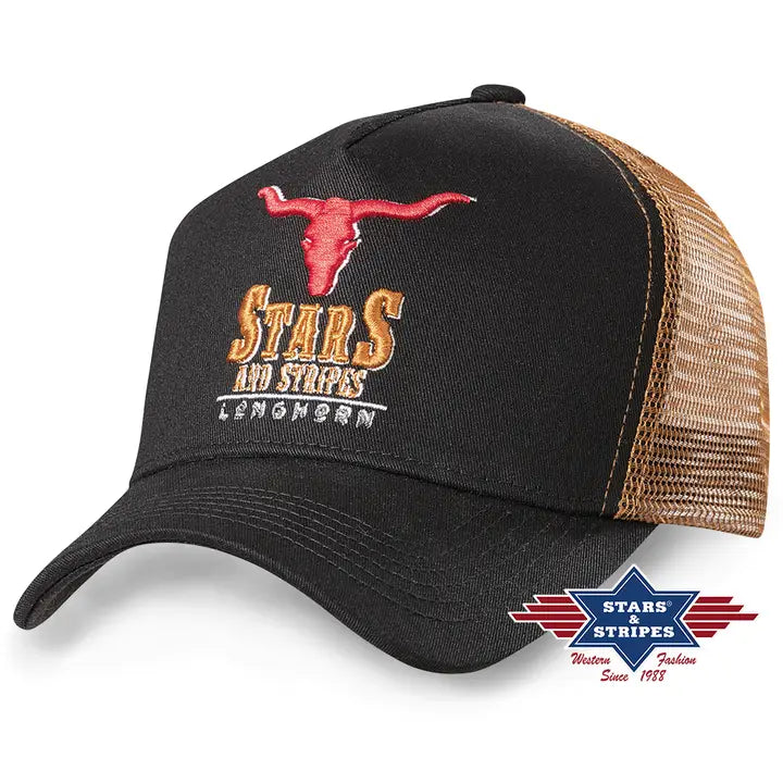 Stars & Stripes® Trucker Cap - Longhorn Black