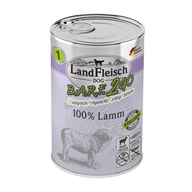 LandFleisch - B.A.R.F.2GO Exklusiv 100% vom Lamm 400g