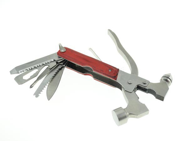 Camping-Multi-Tool Werkzeug Mini Hammer Zange Schraubenschlüssel Säge Messer u.a. | System-S