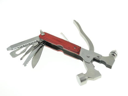Camping-Multi-Tool Werkzeug Mini Hammer Zange Schraubenschlüssel Säge Messer u.a. | System-S