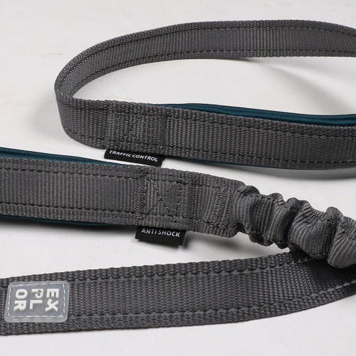 Duvoplus EXPLOR Ultimate Fit 2in1 Leine Classic - petrol blue