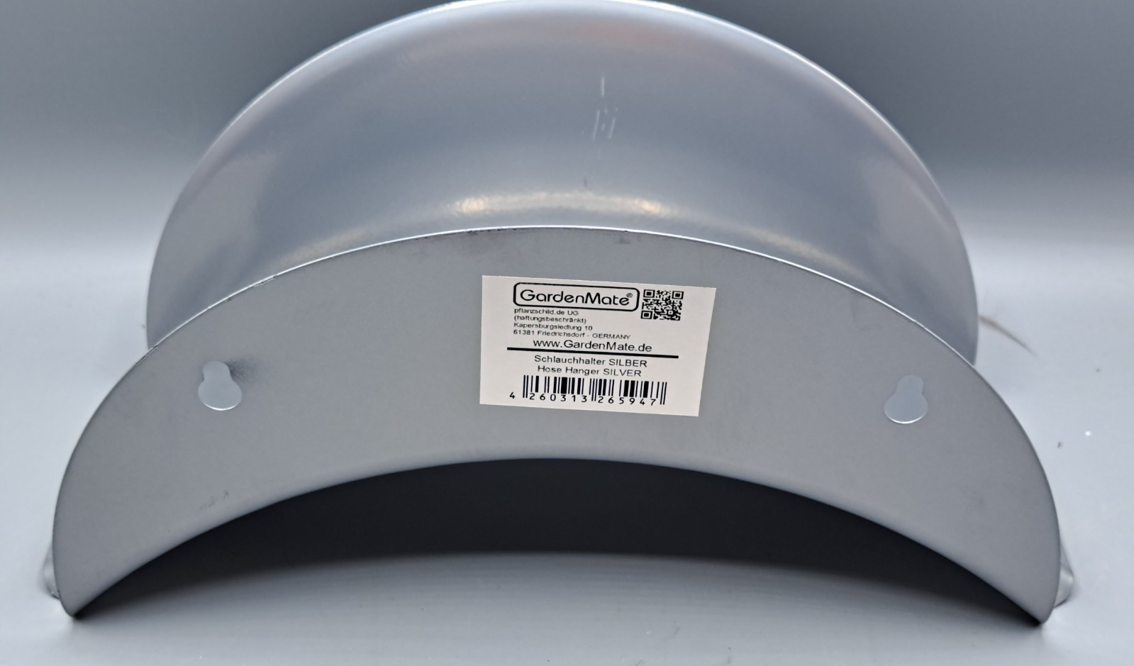 Schlauchhalter für 15m Schlauch - Basic, Silber, Metall