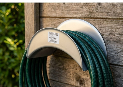 Schlauchhalter 15m Metall Silber Gartenschlauch Halter Wandhalter Schlauch A1