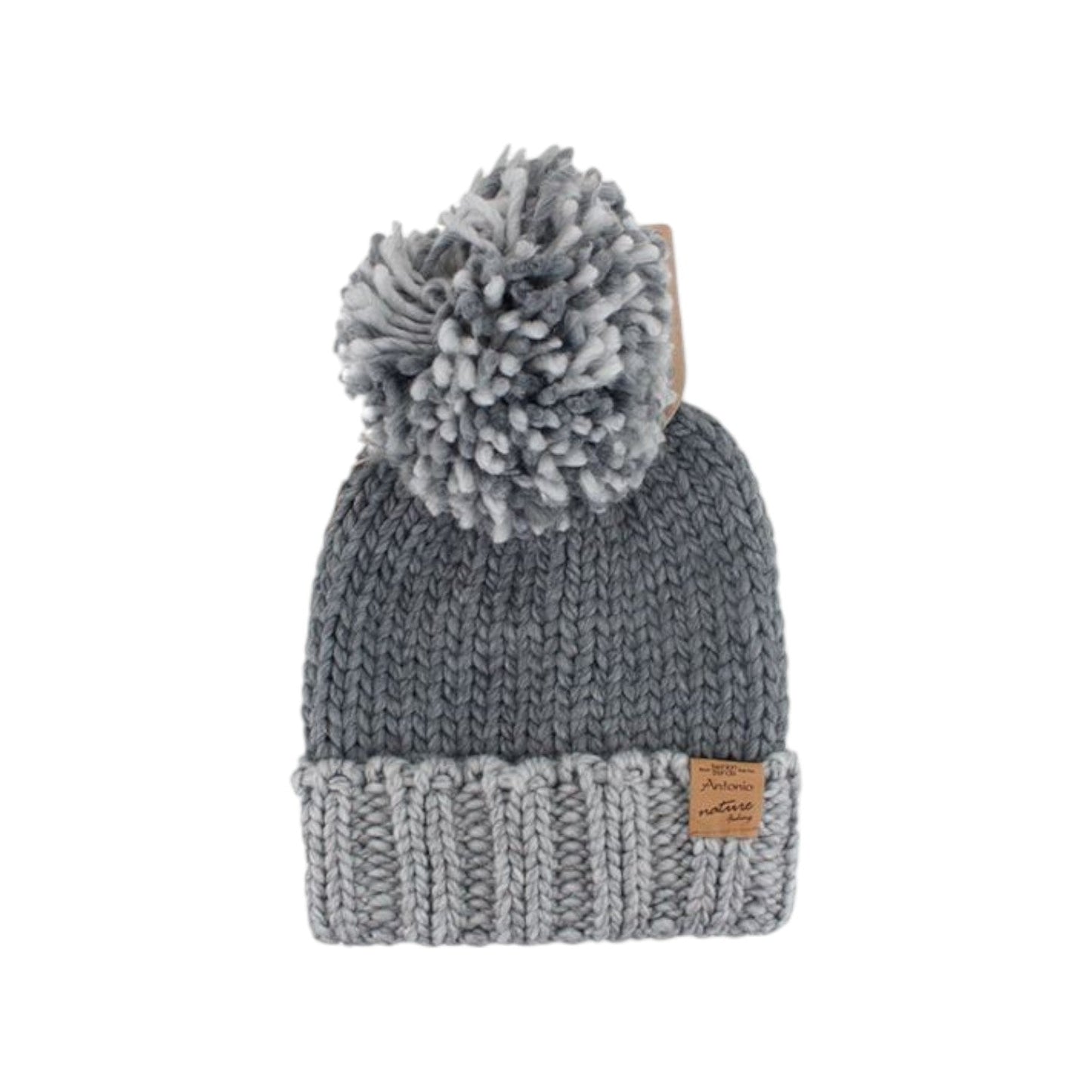 Winter Damen Mütze » Bommelmütze Emma » Strickmütze wolliges, dickes Garn » Wintermütze mit Bommel