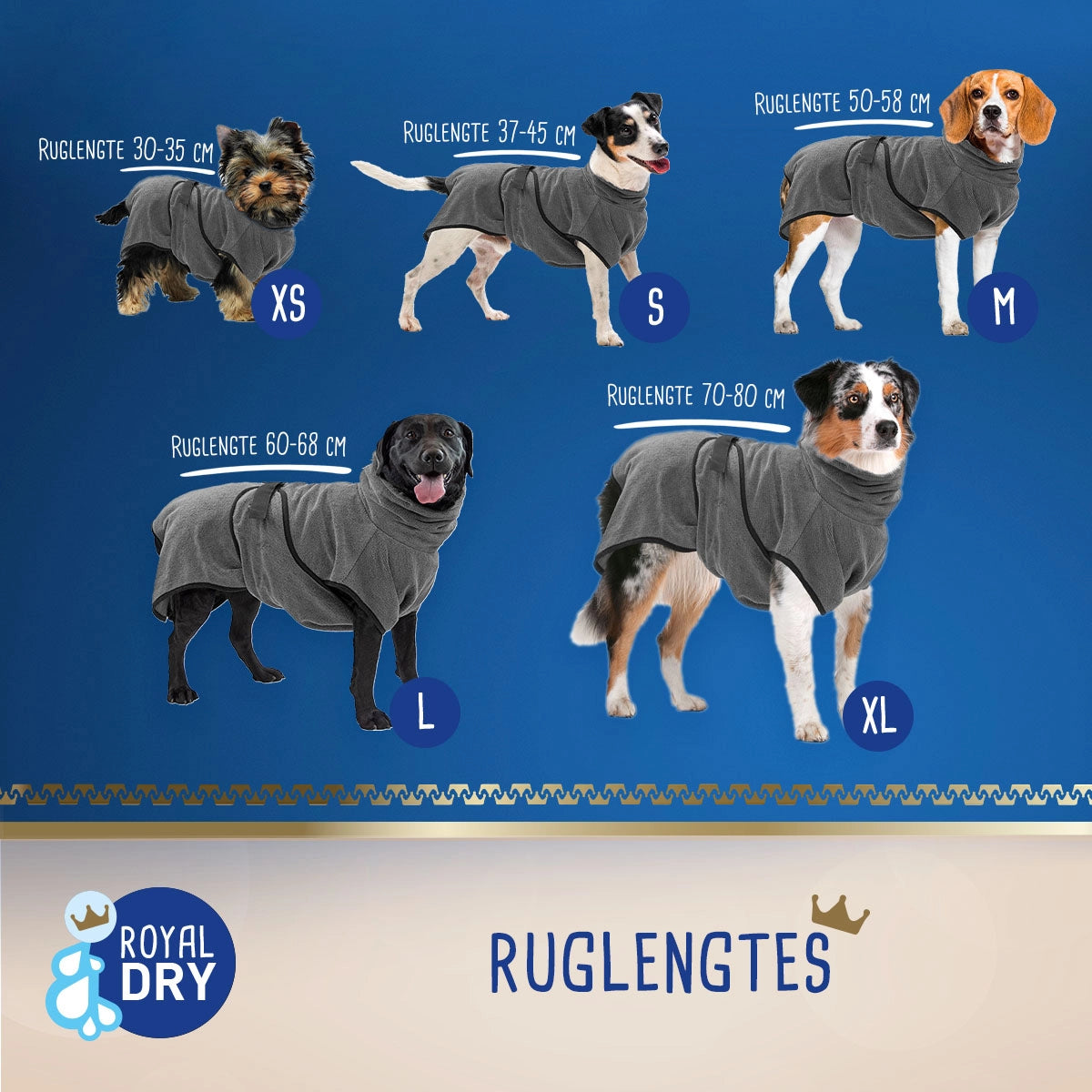 Royal Dry Hunde-Bademantel