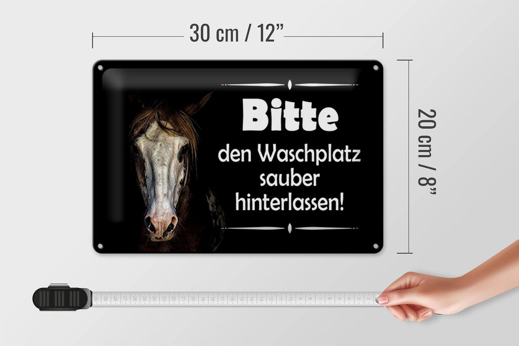 Blechschild  30x20 cm  "bitte Waschplatz sauber" Schild
