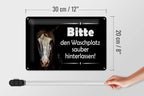 Blechschild  30x20 cm  "bitte Waschplatz sauber" Schild