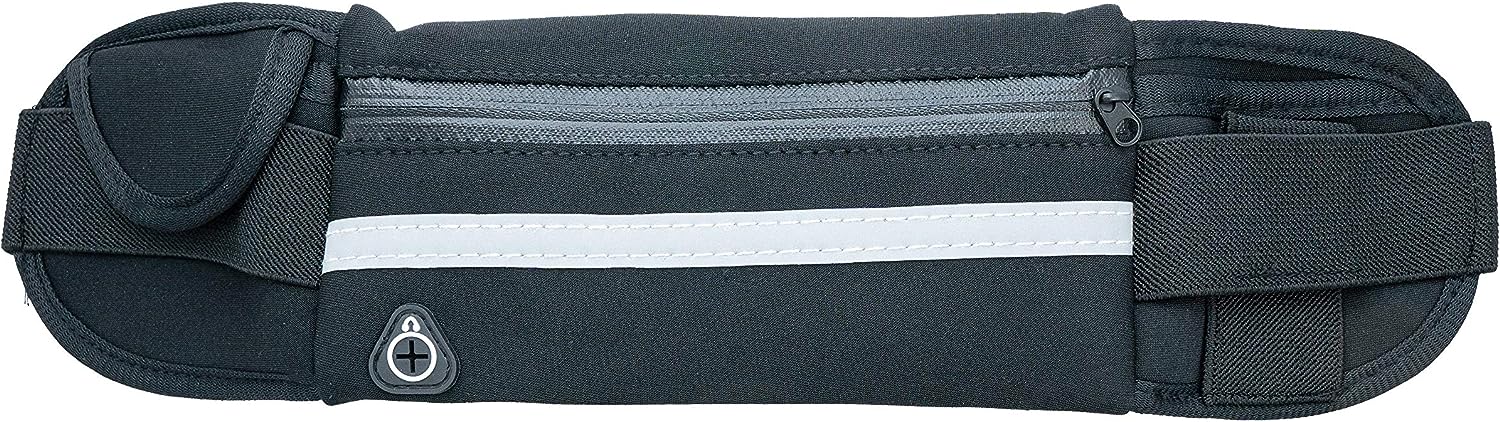 SYSTEM-S Tasche Gürteltasche Bauchtasche mit Flaschenhalter in Schwarz
