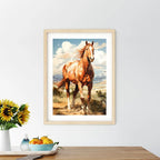 A Painting Of A Horse In A Field