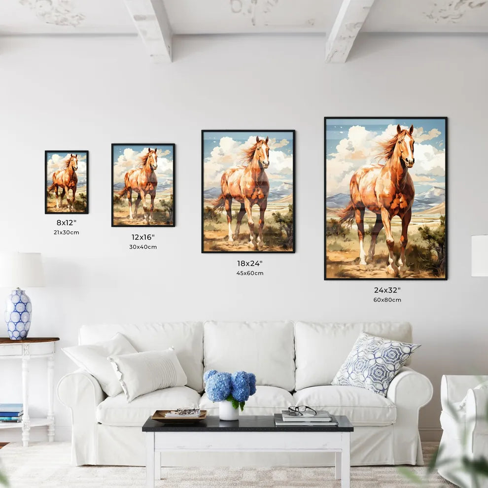 A Painting Of A Horse In A Field