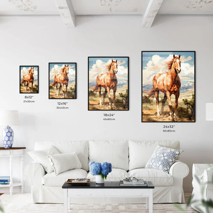 A Painting Of A Horse In A Field