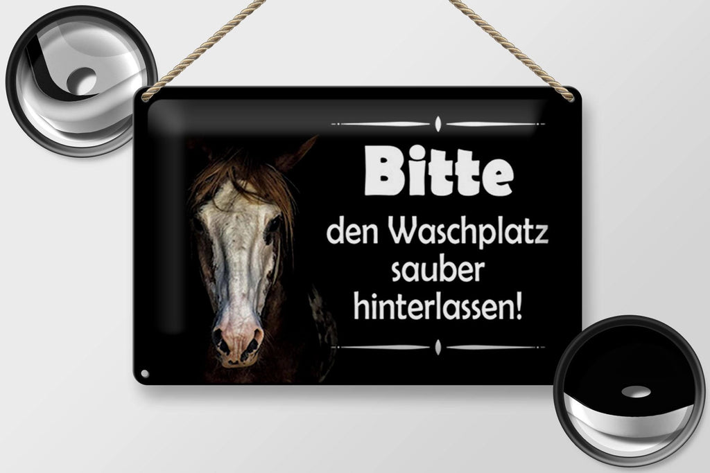 Blechschild  30x20 cm  "bitte Waschplatz sauber" Schild