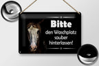 Blechschild  30x20 cm  "bitte Waschplatz sauber" Schild