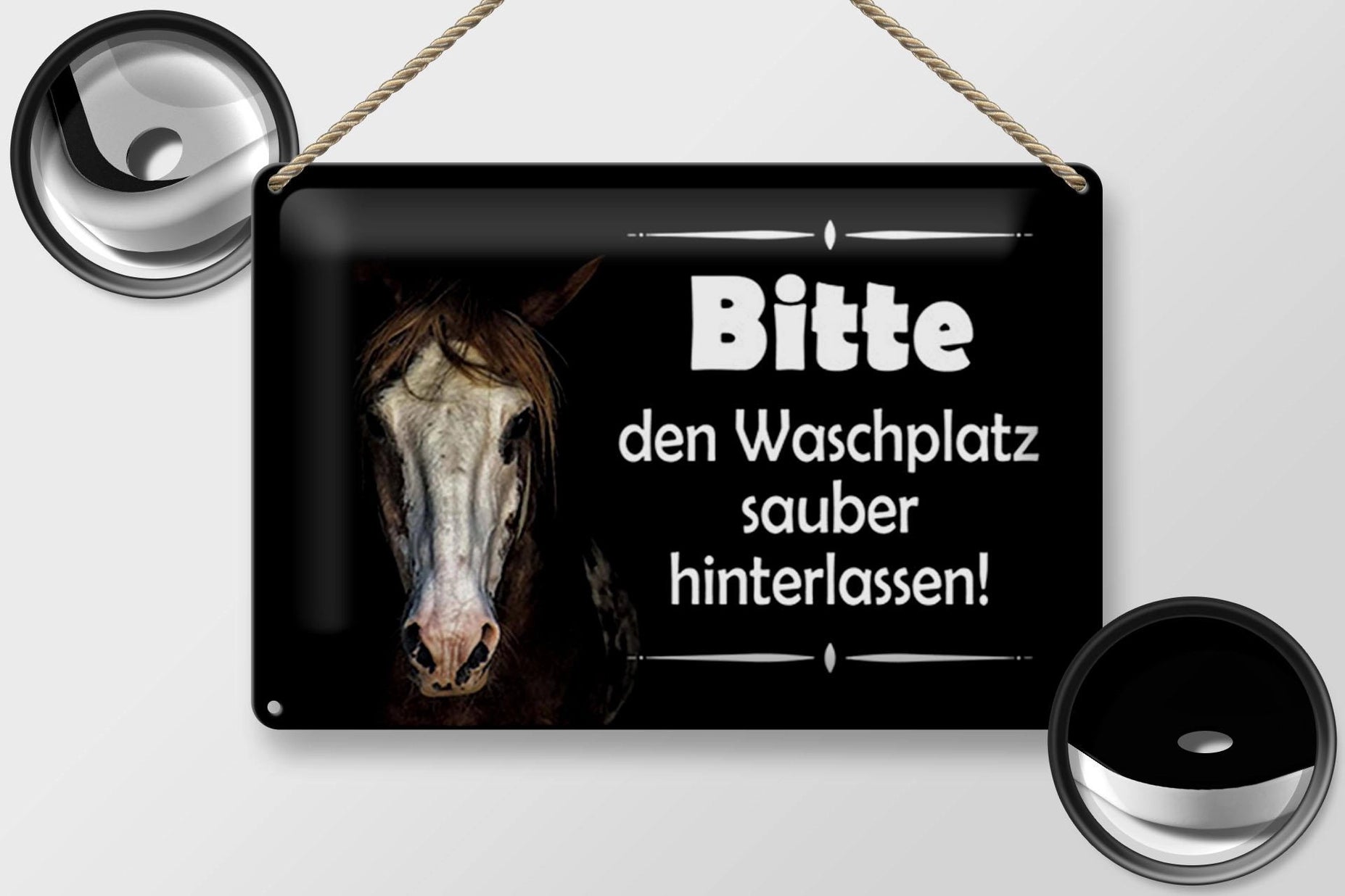 Blechschild  30x20 cm  "bitte Waschplatz sauber" Schild