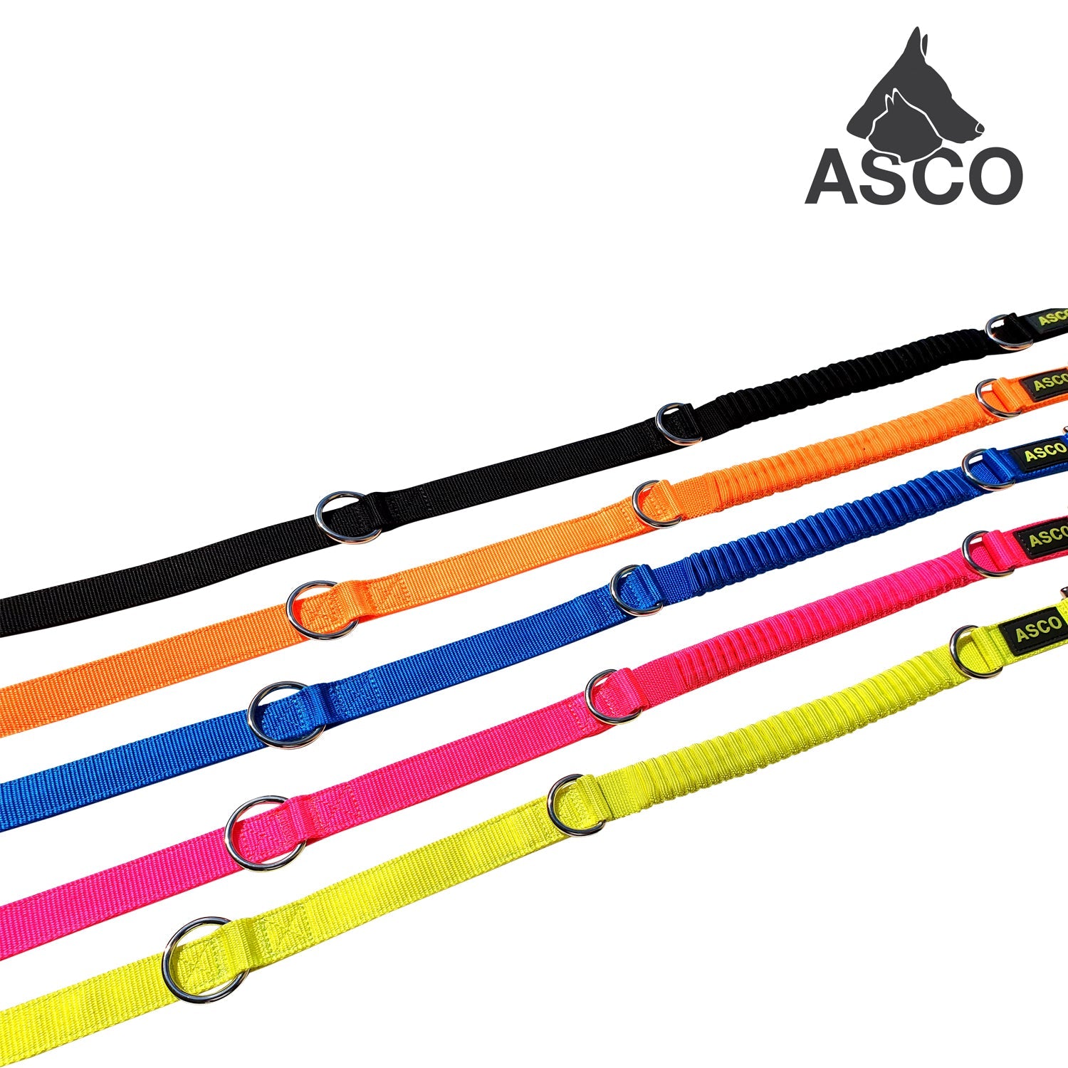 ASCO Hundeleine mit Ruckdämpfer 100-200 cm