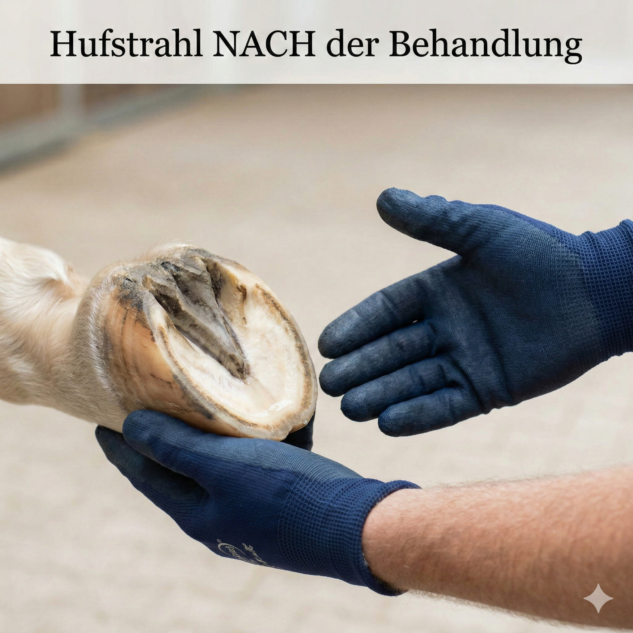 Strahlfäule beim Pferd behandeln | AnoKath® StrahlSan (schmerzfrei)