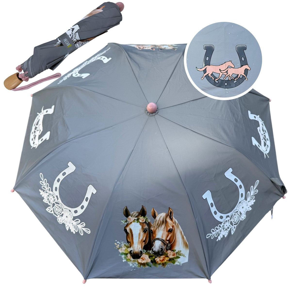 Magic Reflektor Regenschirm Pferd