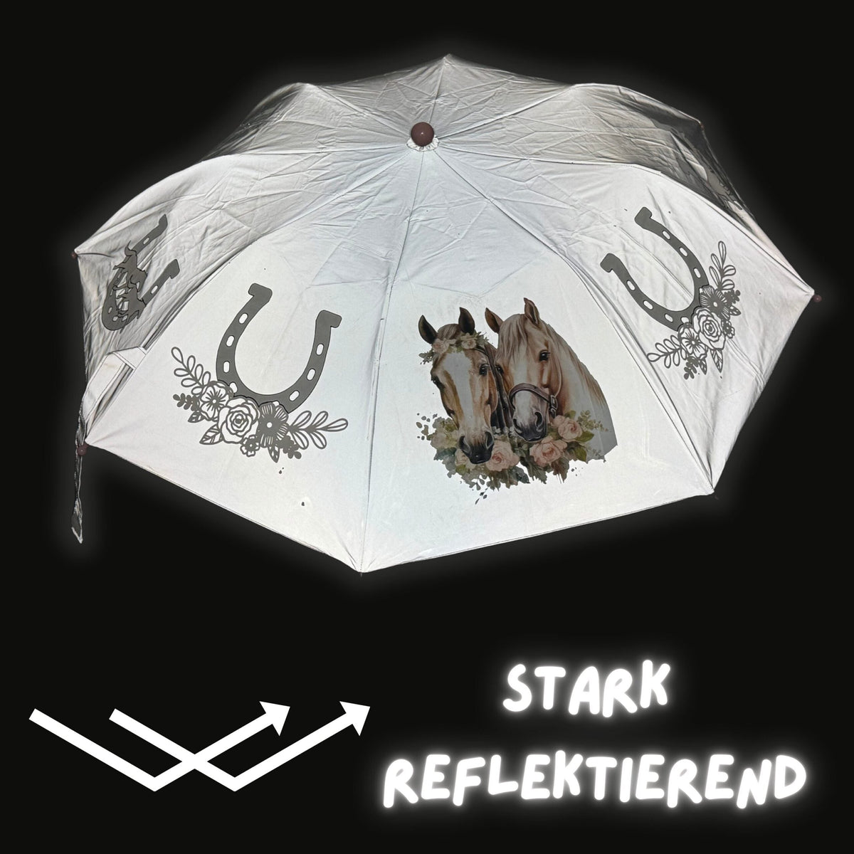 Magic Reflektor Regenschirm Pferd