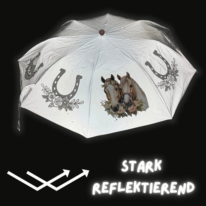 Magic Reflektor Regenschirm Pferd