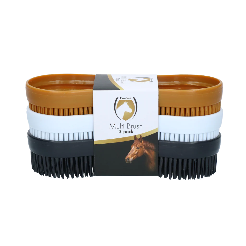 Excellent Horse Fellbürste, Multi Brush, 3 Stk