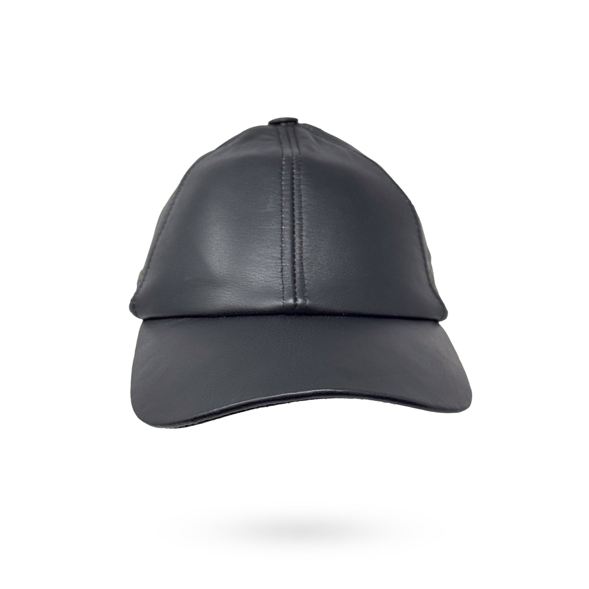 Baseball Cap Leder Outdoor Kappe Lederkappe Käppi Unisex Schwarz