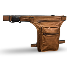 Leder Beintasche Herren Damen Hüfttasche Braun Saddle Brown