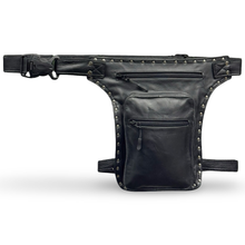 Leder Beintasche Herren Damen Tasche Hüfttasche Iron Black