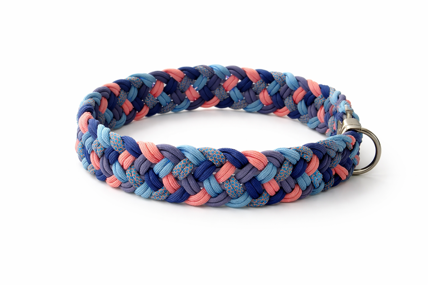Pfotenlieblinge - Handgemachtes Paracord-Hundehalsband Bubblegum
