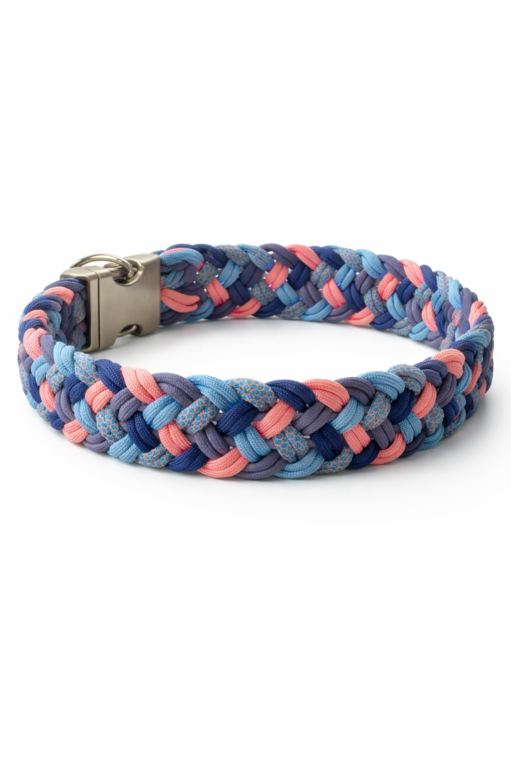 Pfotenlieblinge - Handgemachtes Paracord-Hundehalsband Bubblegum