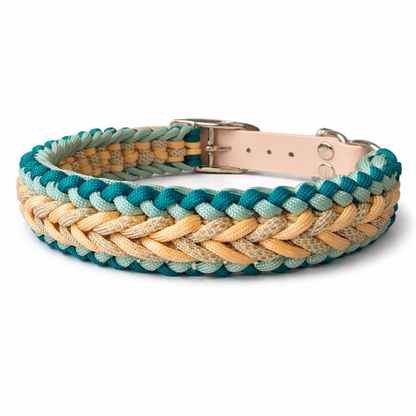 Pfotenlieblinge - Handgemachtes Paracord-Hundehalsband "Seagrass"