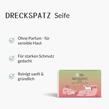 Dreckspatz Seife für Hunde, Katzen und Pferde