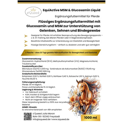 EquiActive MSM & Glucosamin Pferd Liquid 1000ml
