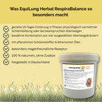 EquiLung Herbal RespiraBalance – Kräutermischung für Pferde in Phasen physiologisch vermehrter Schleimbildung oder bei beanspruchten Atemwegen