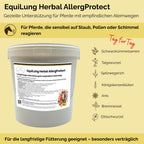 EquiLung Herbal AllergProtect – Kräutermischung für Pferde zur Langzeitfütterung bei empfindlichen Atemwegen durch Staub, Pollen & Umweltreizen