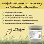 EquiLung Herbal RespiraCare – Kräutermischung für Pferde zur Langzeitfütterung bei beanspruchten Atemwegen durch nasskaltes Wetter und Temperaturwechsel