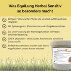 EquiLung Herbal Sensitiv – Kräutermischung für Pferde zur Unterstützung der Atemwege bei hoher Belastung durch Staub, Pollen & Umweltreize