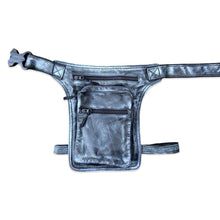 Premium Beintasche aus Echtleder | Leder Gürteltasche & Oberschenkeltasche für Damen und Herren - Pewter