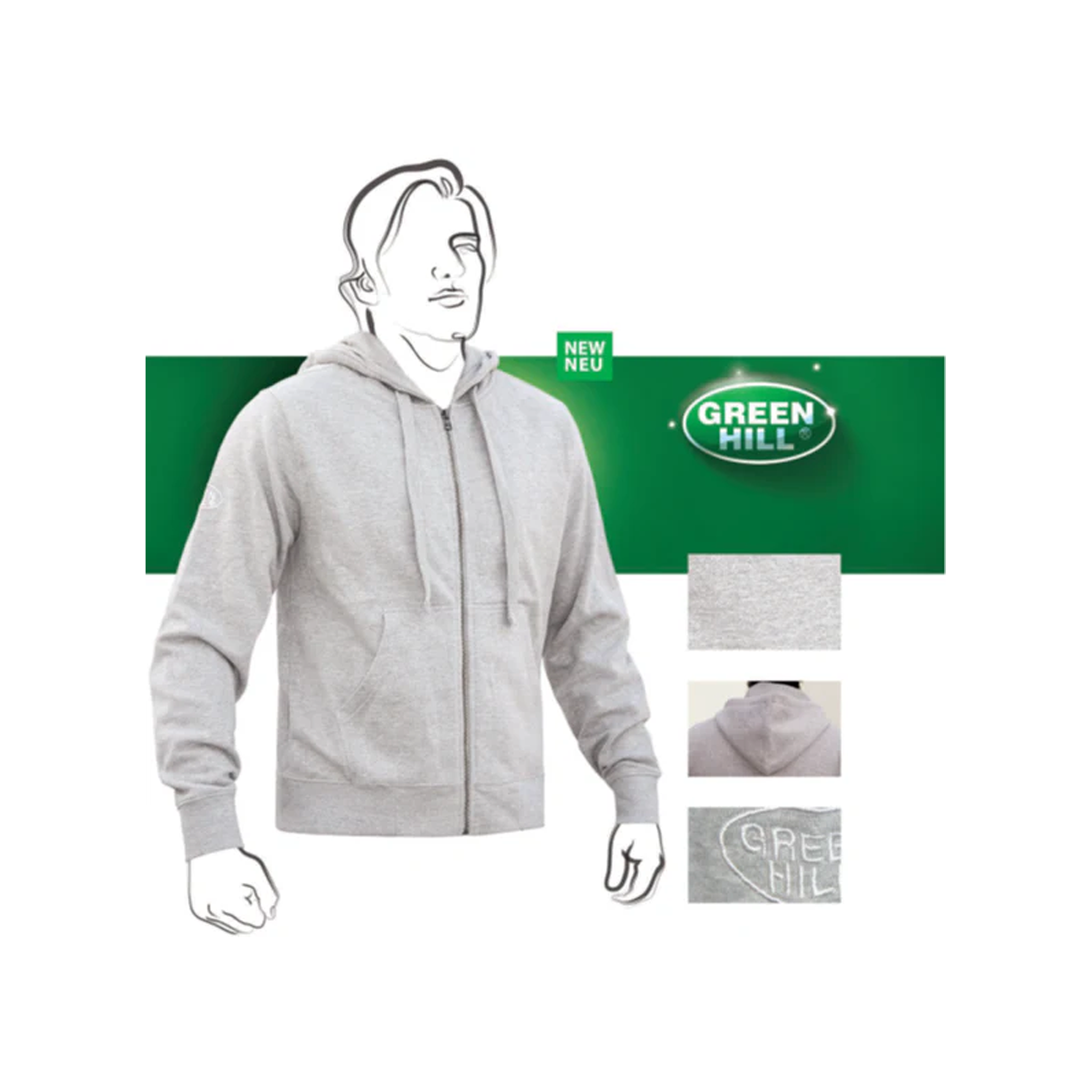 Green Hill Hoodie Jacke CLASSIC - Unisex