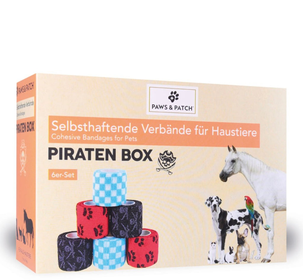 PAWS&PATCH SELBSTHAFTENDE VERBÄNDE – Piratenbox 6 Stück