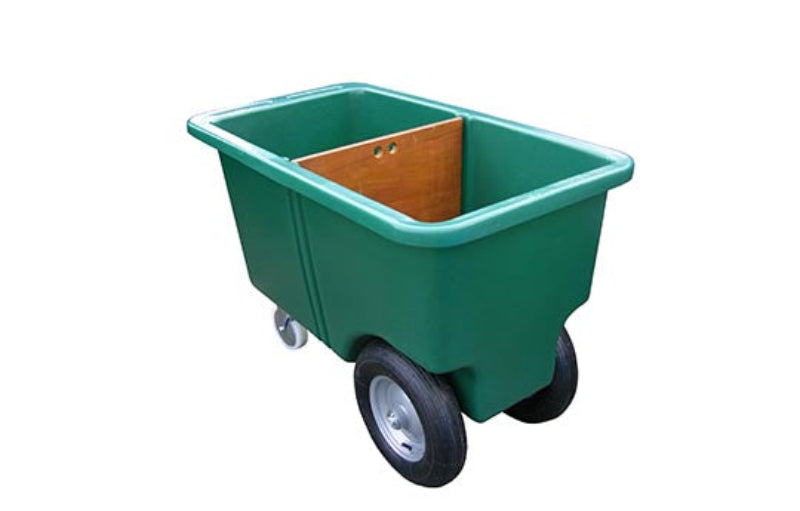 JFC Futterwagen 255 l schmal – ideal für jede Stallgasse und 2 Sorten Futter