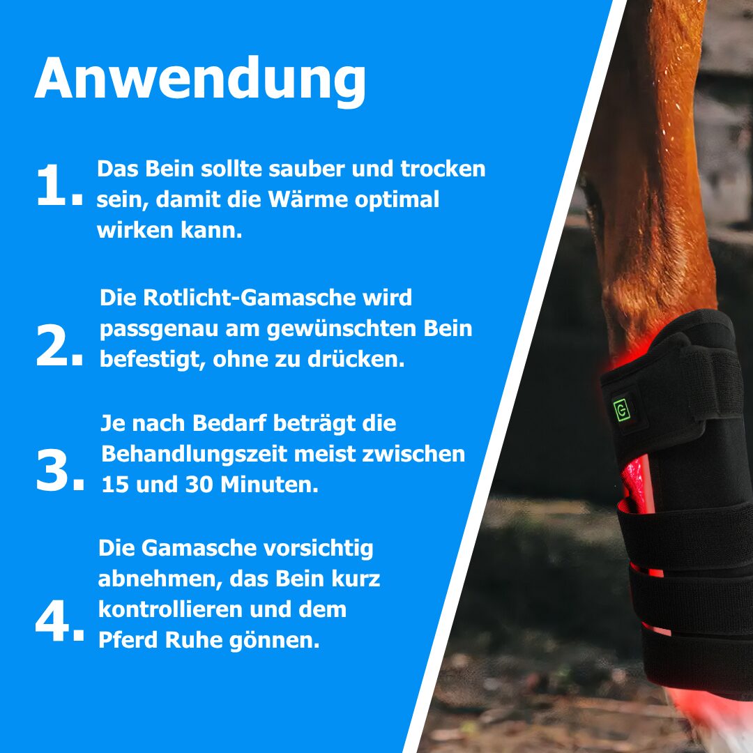 AnoKath® Rotlicht-Gamasche Pferd LEG 110 – Tiefenwärme, Regeneration & Mobilität