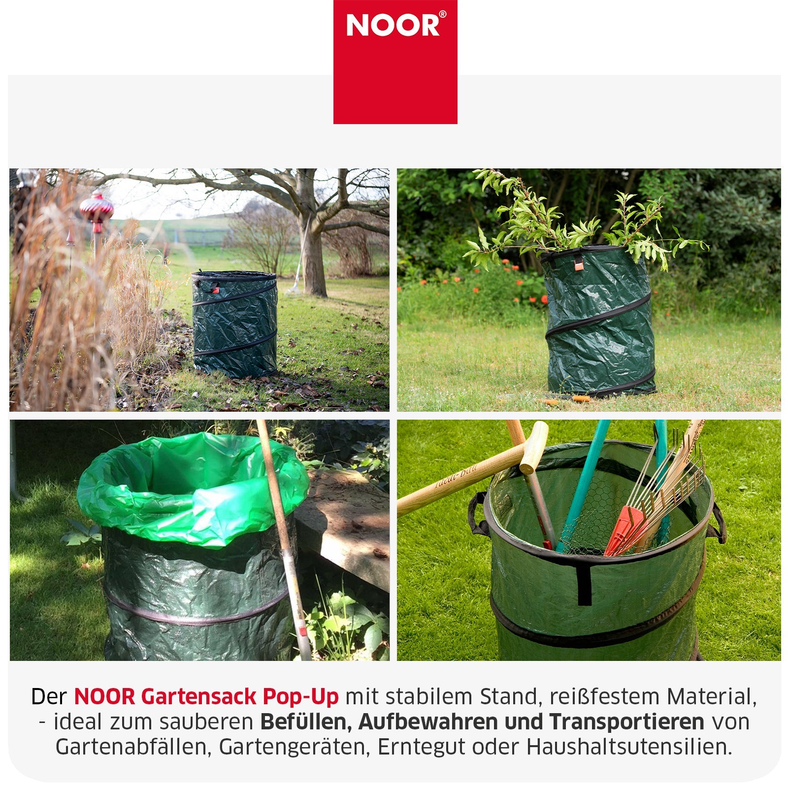 Gartensack Pop-Up - Stabilität durch Pop-up Feder