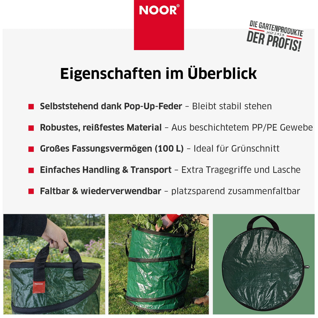 Gartensack Pop-Up - Stabilität durch Pop-up Feder