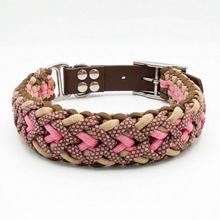 Pfotenlieblinge - Handgemachtes Paracord-Hundehalsband "Spring Blush"