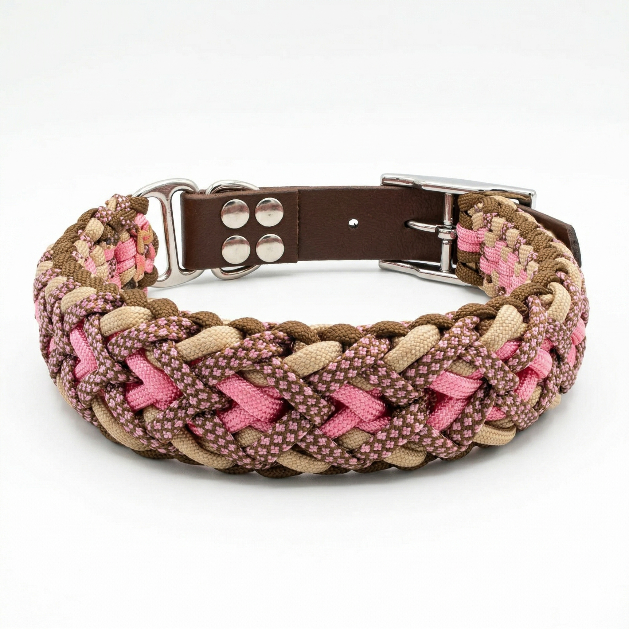 Pfotenlieblinge - Handgemachtes Paracord-Hundehalsband "Spring Blush"