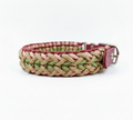 Pfotenlieblinge - Handgemachtes Paracord-Hundehalsband „Rosé Sage“